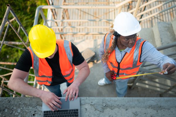 engineers in construction firms using technology